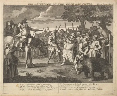 The Adventure of the Bear and the Fiddle (Plate 3: Illustrations to Samuel Butler's Hudibras)