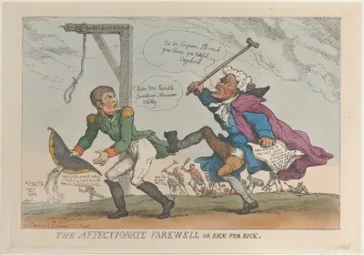 The Affectionate Farewell, or Kick for Kick
