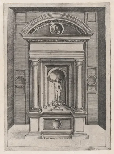The Altar of Jupiter in the Oldest Temple on the Capitol, from "Speculum Romanae Magnificentiae"