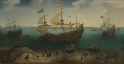 The Amsterdam Four-Master ‘De Hollandse Tuyn’ and Other Ships on their Return from Brazil under the Command of Paulus van Caerden