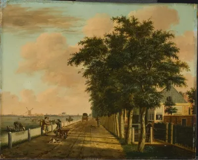 The Amsterdamse Vaart with the Horse-Drawn Barge Path at Haarlem, Seen in the Direction of the Liede