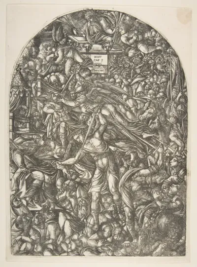 The Angel sounding the Sixth Trumpet, from the Apocalypse