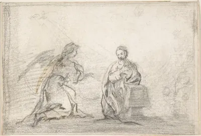 The Annunciation (Angel Approaching from Left)