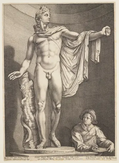 The Apollo of Belvedere, from Three Famous Antique Statues at Rome