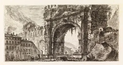 The Arch of Augustus in Rimini, from the series Alcune vedute di Archi Trionfali, ed altri monumenti