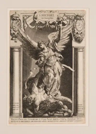 The Archangel Michael Defeating Satan, in a Niche