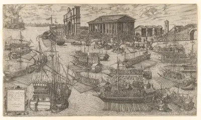 The arrival of Henri III of France at the Lido in Venice in 1574