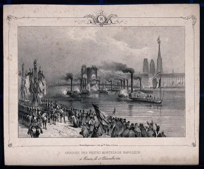 The arrival of the remains of Napoleon Bonaparte in the harbour of Rouen