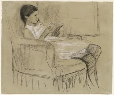 The Artist's Daughter Käthe Reading in a Chair