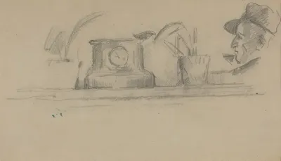 The Artist's Father and Objects on a Mantel [verso]