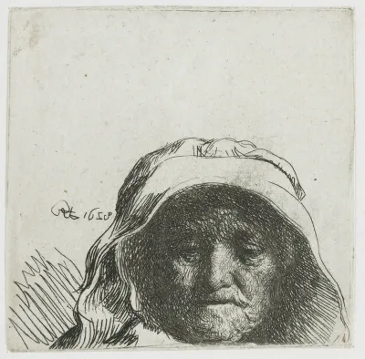 The artist's mother: head only, full face