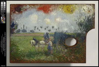 The Artist's Palette with a Cart and Peasants
