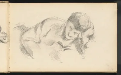 The Artist's Son Leaning on his Elbow