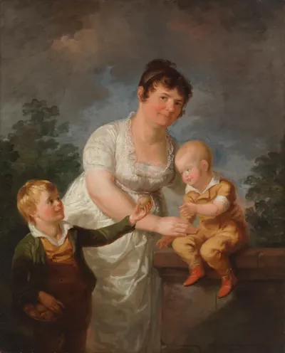 The Artist’s Stepmother Mariana Juliana Lauréus and Her Two Sons