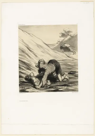 The Ass and Two Thieves, plate 75 from Souvenirs d’artistes