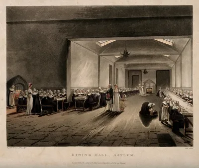 The Asylum for Female Orphans, Lambeth: the interior of the dining room