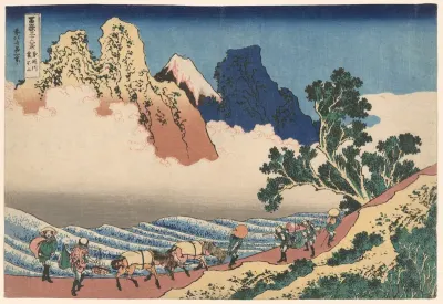 The Back of Mount Fuji Seen from Minobu River (Minobugawa Urafuji), from the series Thirty-Six Views of Mount Fuji (Fugaku sanjūrokkei)