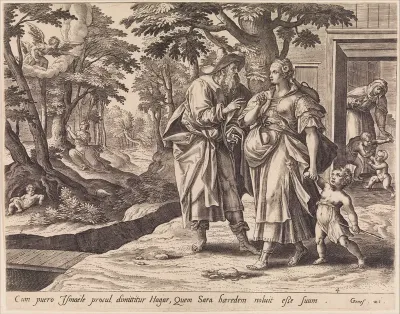 The Banishment of Hagar and Ishmael, from "The Story of Abraham"