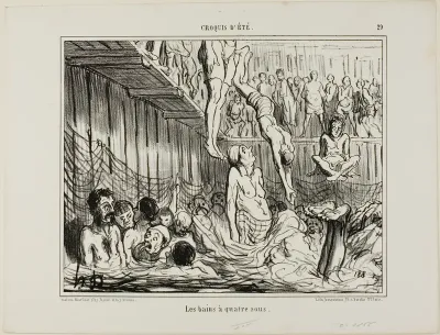 The Bath at 4 Sous, plate 29 from Croquis D'été
