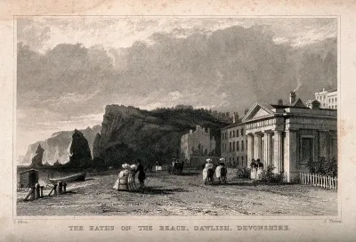 The Baths and beach, Dawlise, Devon
