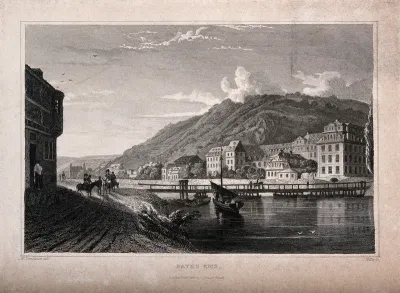 The baths and mineral springs, Ems, West Germany