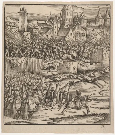 The Battle Near Teramundt (Teremonde), from "Der Weisskunig"