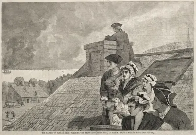 The Battle of Bunker Hill - Watching the Fight from Copp's Hill, in Boston
