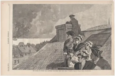 The Battle of Bunker Hill – Watching the Fight from Copp's Hill, in Boston (from "Harper's Weekly," Vol. XIX)