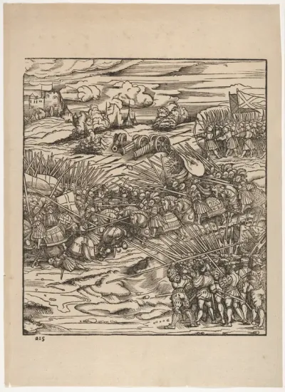The Battle of the Spurs, from "Der Weisskunig"