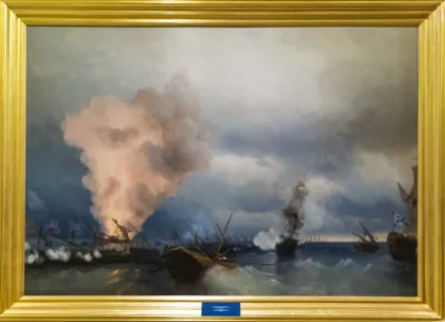 The Battle of Vyborg Bay in 1790.