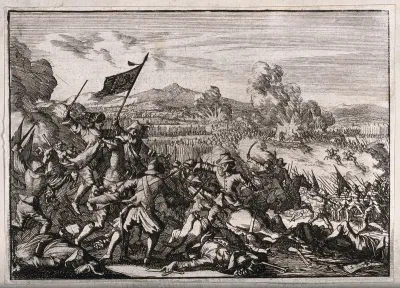 The battle of Wittstock, 1636: the Swedish army and its allies fighting against the forces of Saxony and the Empire