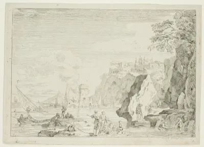 The Beach with the Large Tower