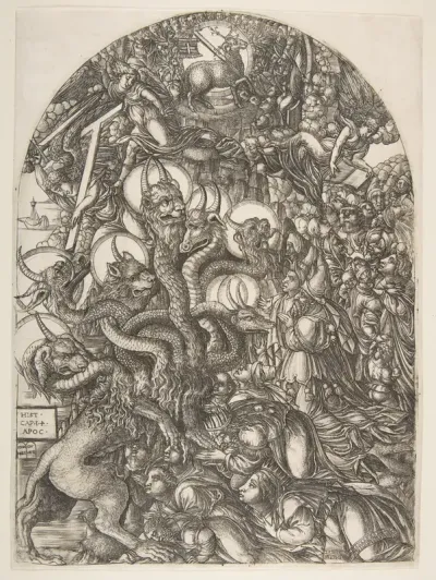 The Beast with Seven Heads and Ten Horns, from the Apocalypse