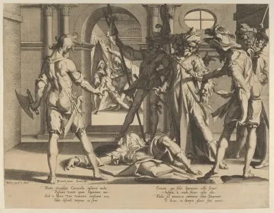The Beheading of the Roman Judge Papinian, plate 5 from "Thronus Justitiae, tredecim pulcherrimus tabulis..."