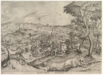 The Belgian Wagon (Plaustrum Belgicum), from "The Large Landscapes"