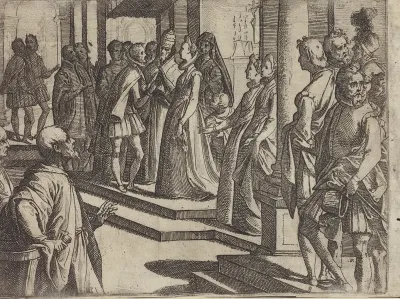 The Betrothal of Margaret of Austria to Philip III, King of Spain [verso]
