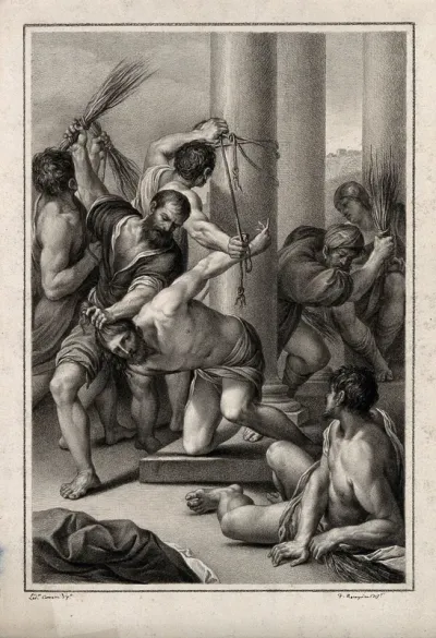 The binding and flagellation of Christ
