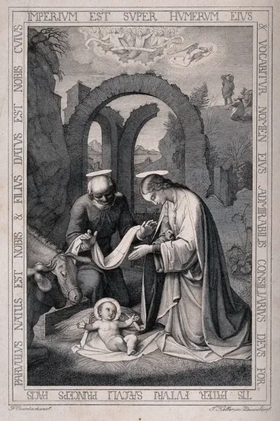 The birth of Christ among ruins