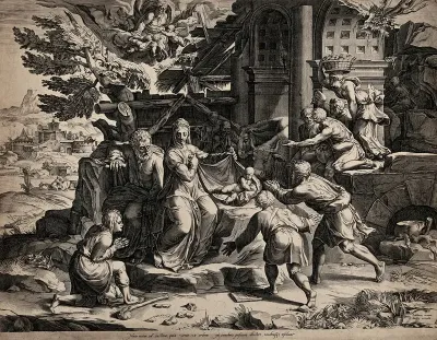 The birth of Christ among ruins