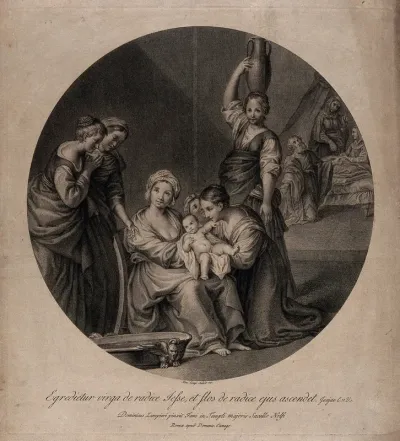 The birth of the Virgin Mary, a 'virga' (shoot) from the genealogical tree of Jesse