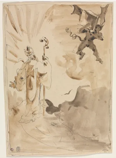 The Bishop and the Demon (recto)