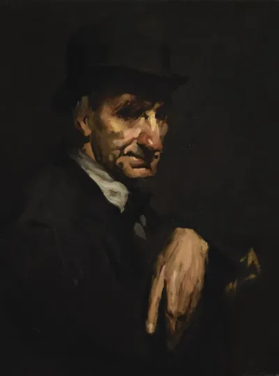 The Black Derby / Head of a man with a red nose
