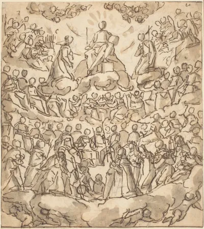 The Blessed in Paradise with the Virgin and St. John the Baptist before God