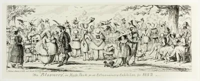 The "Bloomers" in Hyde Park, or an Extraordinary Exhibition for 1852 from George Cruikshank's Steel Etchings to The Comic Almanacks: 1835-1853