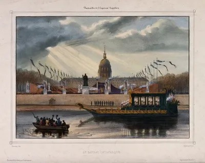 The boat carrying the catafalque of Napoleon Bonaparte