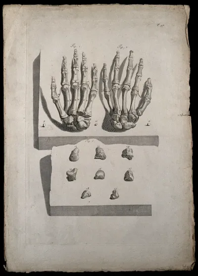 The bones of the hand (fig.1: palmar; fig