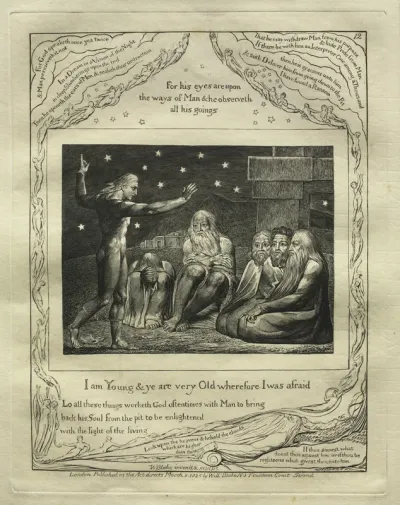 The Book of Job:  Pl. 12, I am Young and ye are very Old wherefore I was afraid