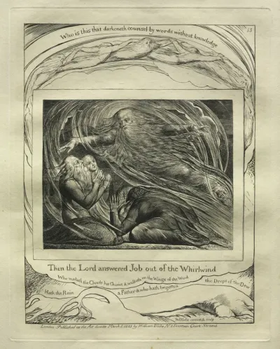 The Book of Job:  Pl. 13, Then the Lord answered Job out of the Whirlwind
