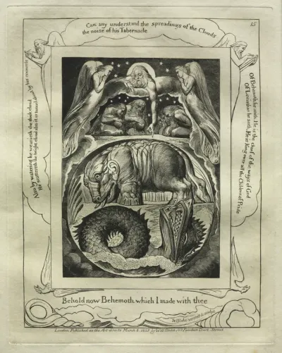The Book of Job:  Pl. 15, Behold now Behemoth which I made with thee