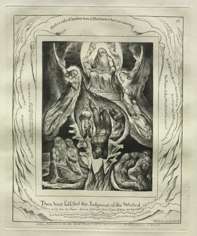 The Book of Job: Pl. 16, Thou hast fulfilled the Judgment of the Wicked